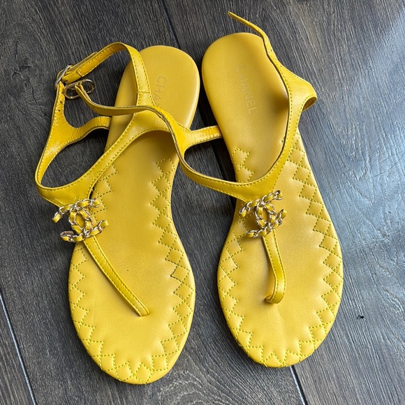 CHANEL Shoes - Chanel Yellow Women's Sandals